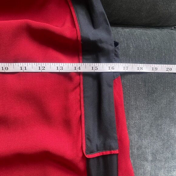 See by Chloé Silk Insert Midi Dress, Red/Black, Size 4 - Picture 5 of 9